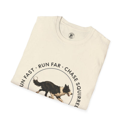 Border Collie Run Club T-Shirt, Softstyle Tee - Borderline Apparel