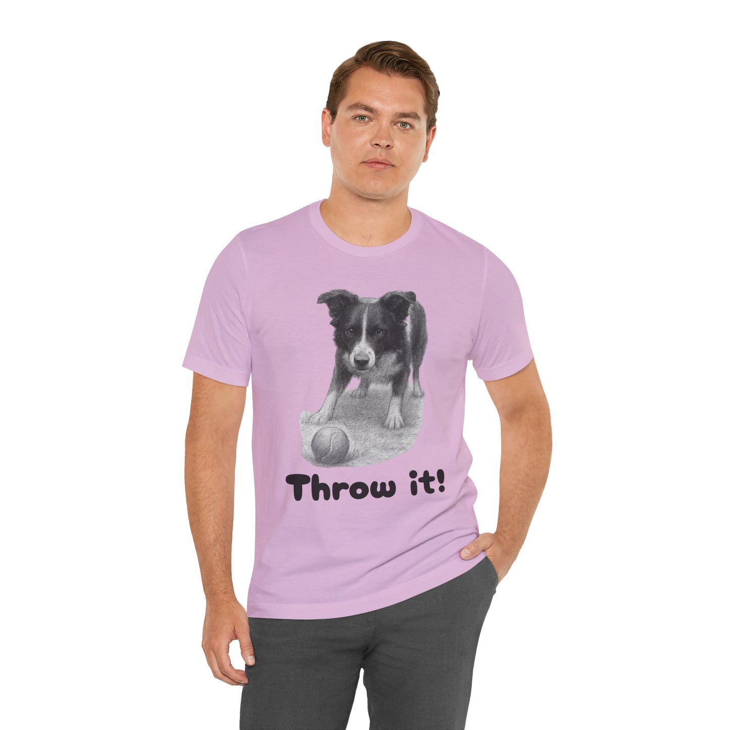 Border Collie Tee - Throw it! - Borderline Apparel