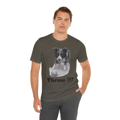 Border Collie Tee - Throw it! - Borderline Apparel