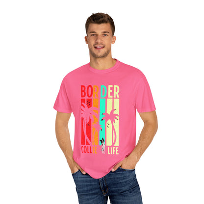 Border Collie - Tropical Border Collie Life T-shirt - Borderline Apparel