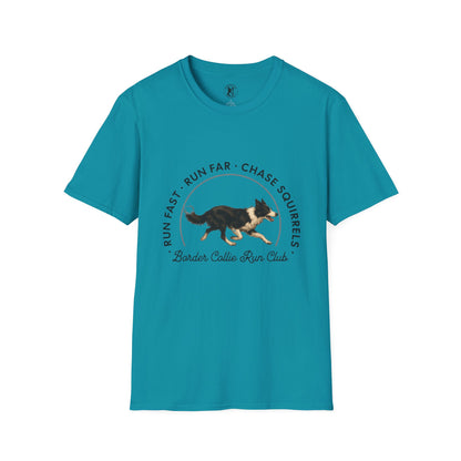 Border Collie Run Club T-Shirt, Softstyle Tee - Borderline Apparel
