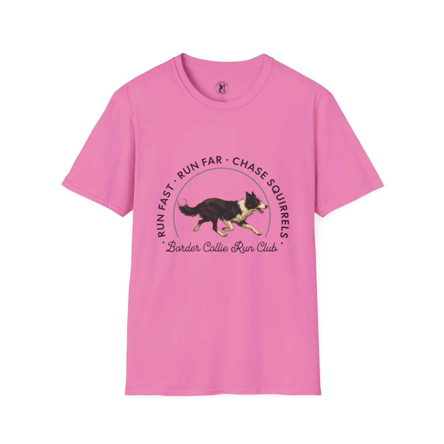 Border Collie Run Club T-Shirt, Softstyle Tee - Borderline Apparel