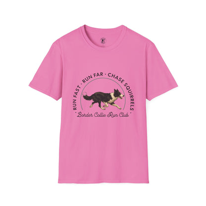Border Collie Run Club T-Shirt, Softstyle Tee - Borderline Apparel